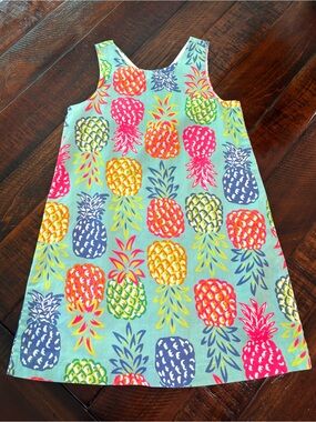 Tommy Bahama Girls' Sz 8 Pineapple Print Sleeveless Dress